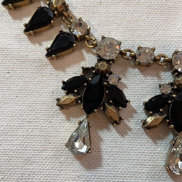 J. Crew golden crystal & black statement necklace - Picture 9 of 9